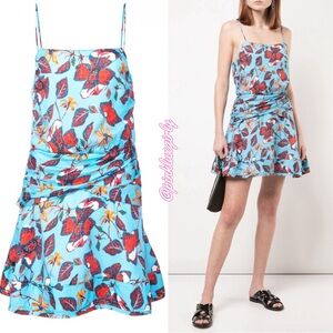 Derek Lam Blue and Red Floral Dress